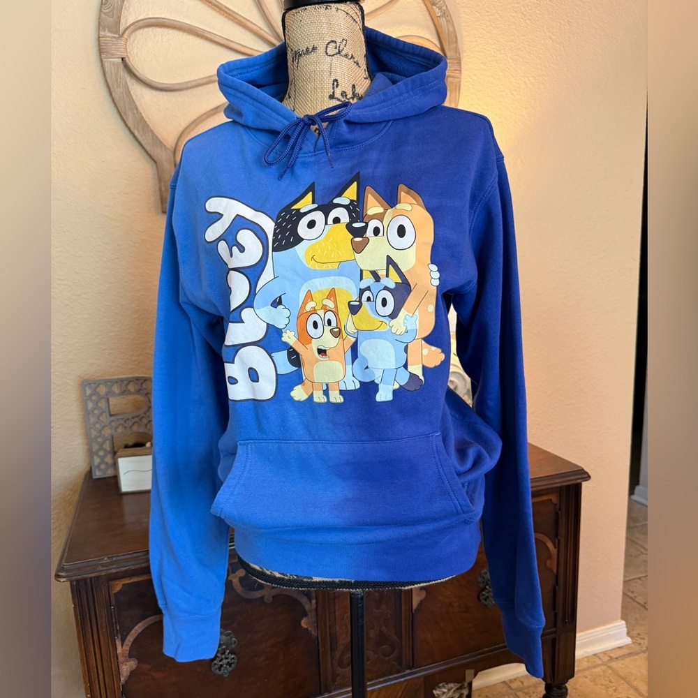 Bluey Blue Graphic Hoodie